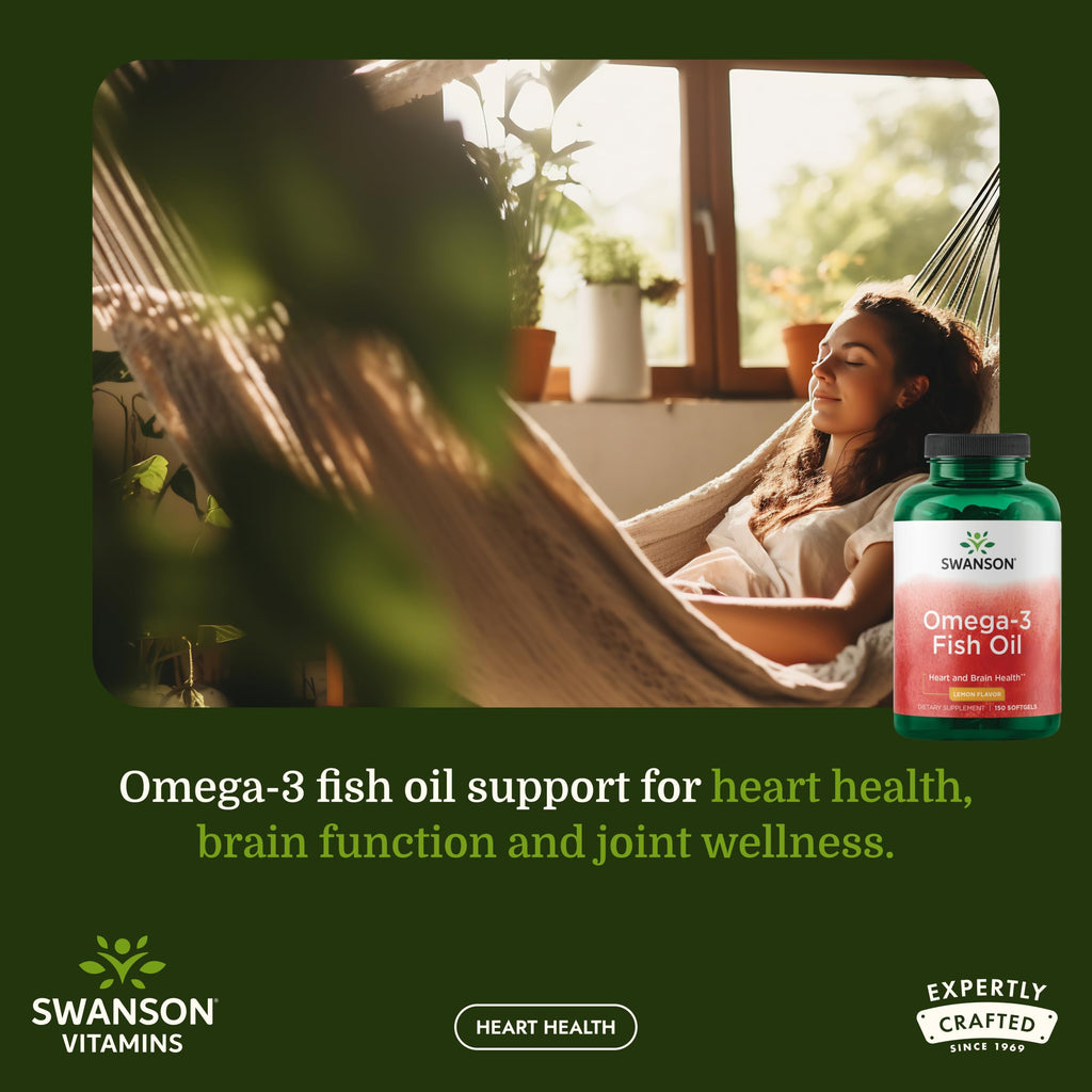 Omega-3 Fish Oil 150 Softgels Lemon K95772
