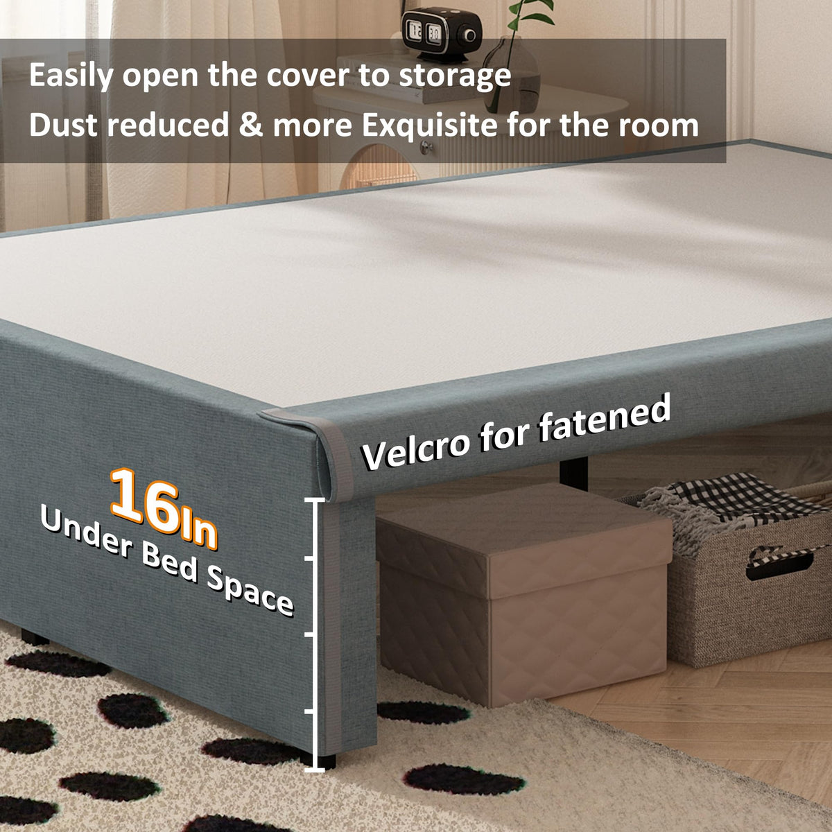 Queen Size 18 Inch Metal Bed Frame O92895