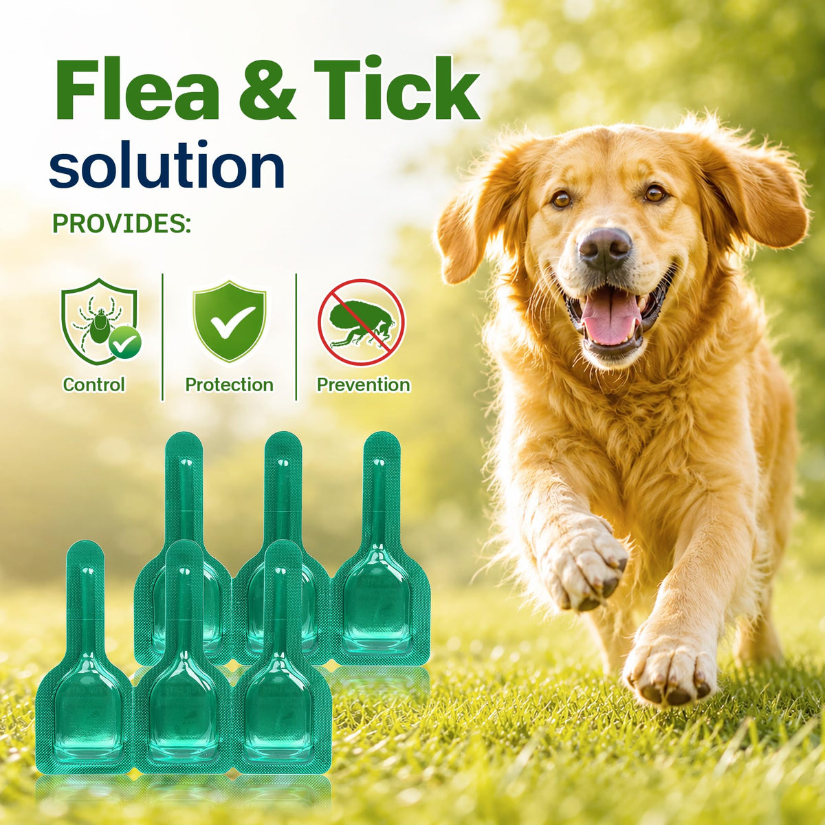 Flea and Tick Prevention for Dogs 5-43 lbs 6 Doses I9902