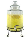 2.5 Gallon Glass Beverage Dispenser with Spigot and Stand M457805
