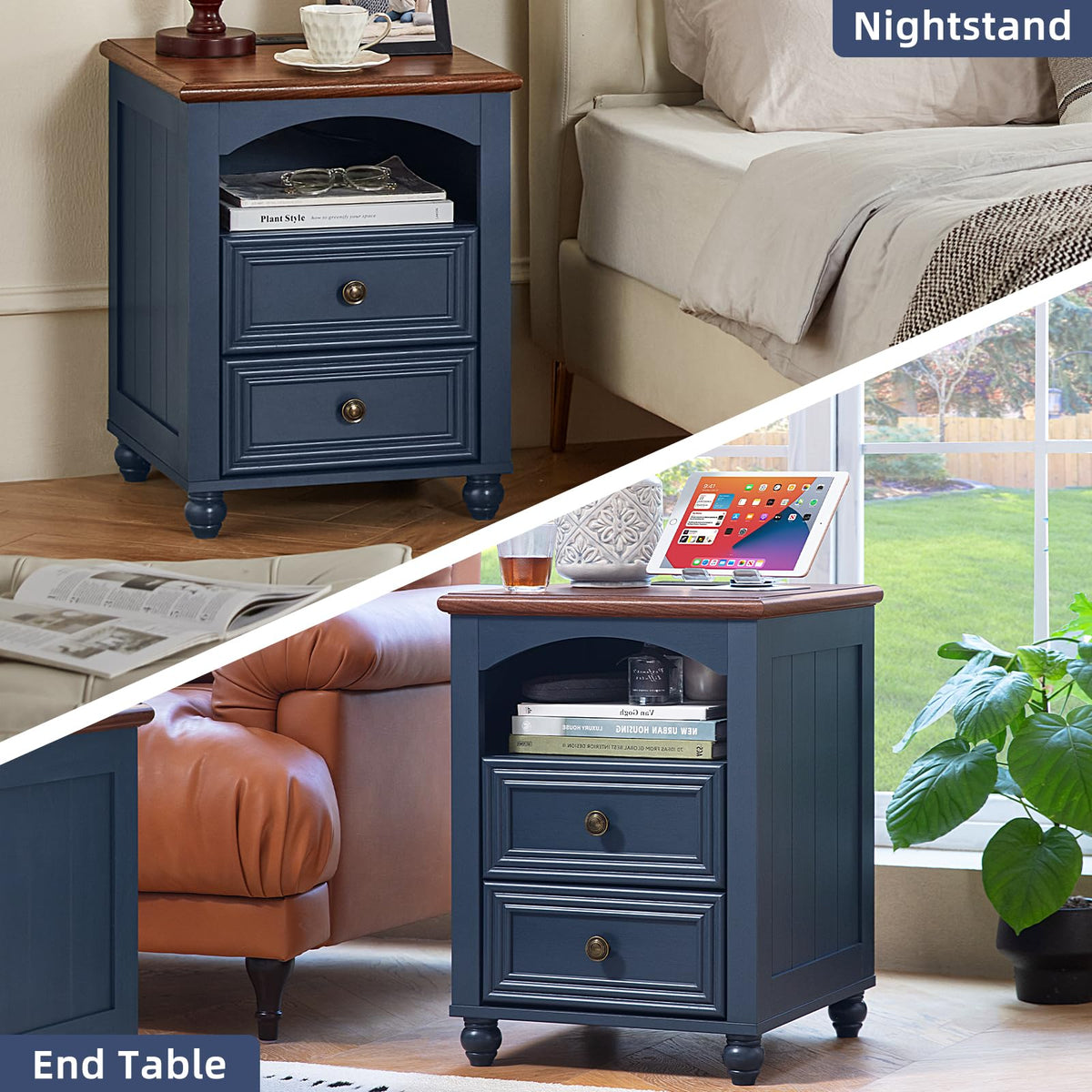 18" Nightstand with Charger Station D787