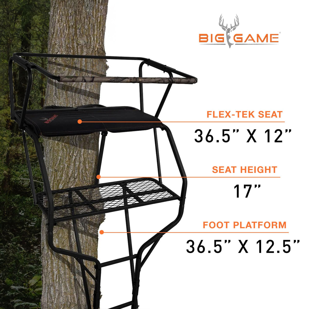 2 Person 18 Foot Tall Portable Hunting Tree Ladder Stand (2 Pack) B479
