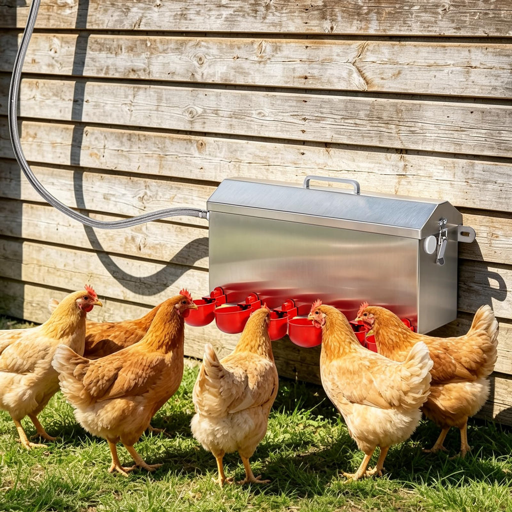 1.5 Gallon Metal Automatic Chicken Waterer E137061