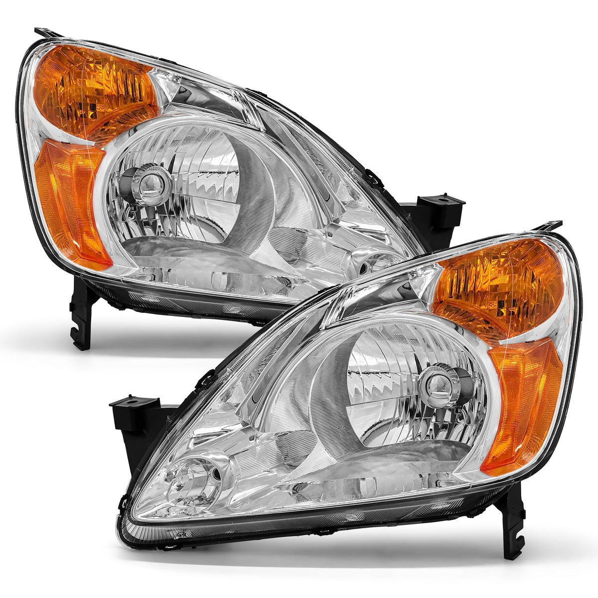 2002-2004 Honda Crv Chrome Headlights Assembly Pair L983