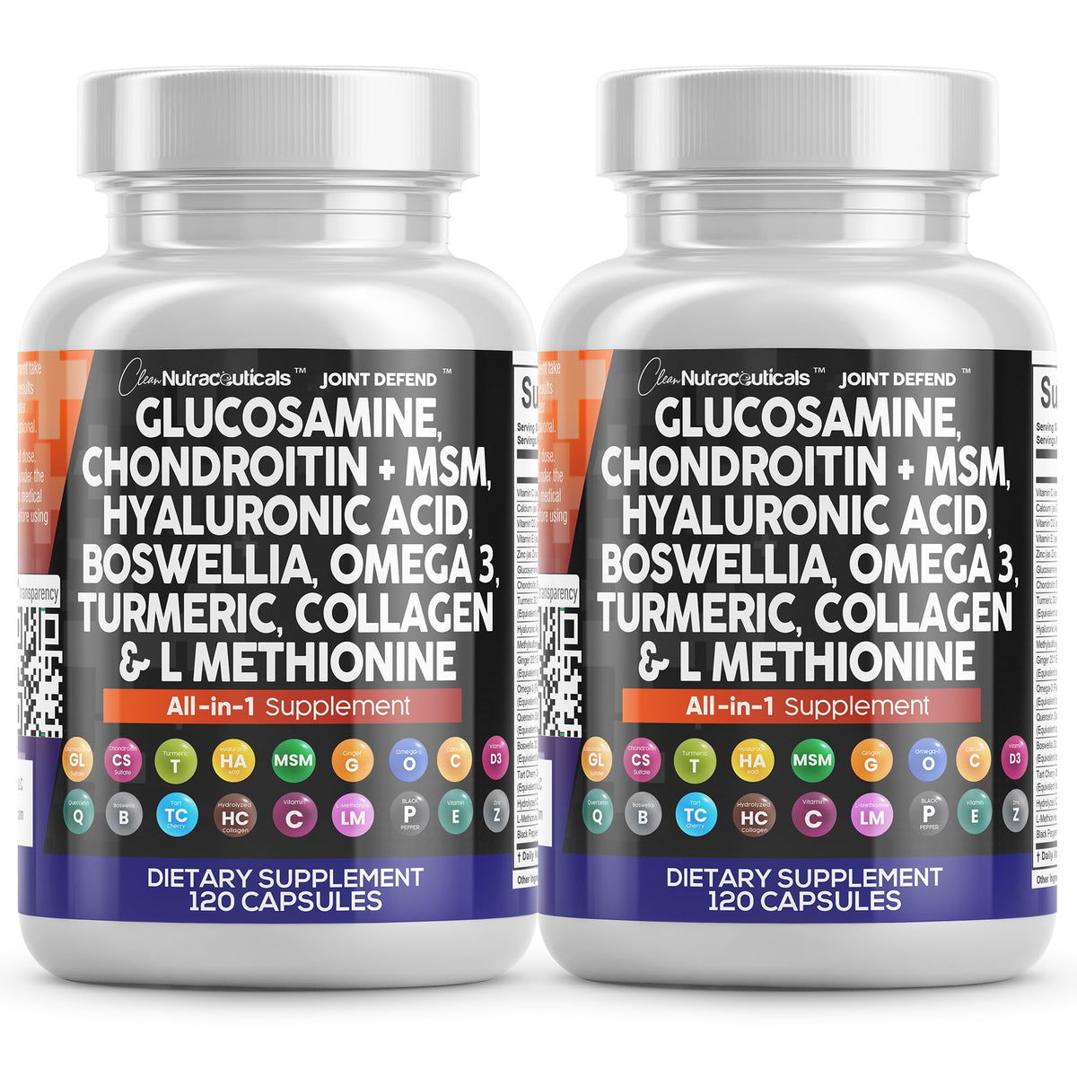 Glucosamine Chondroitin MSM 1500mg with Turmeric Curcumin Supplement Q456