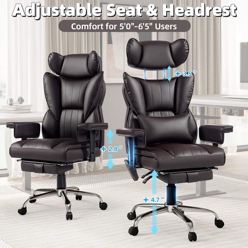 Heated Home Office Chair with Foot Rest S19014