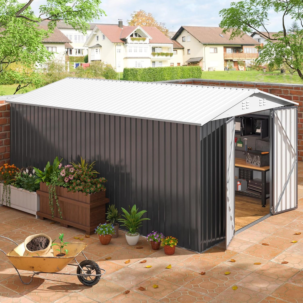 10x14 FT Metal Garden Storage Shed V560