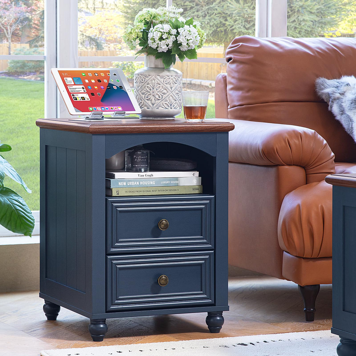 18" Nightstand with Charger Station D787
