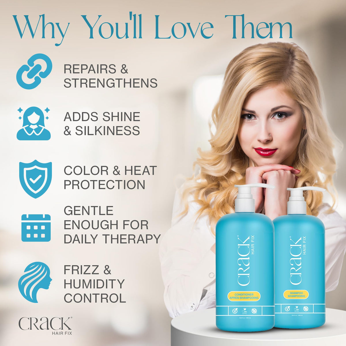 Shampoo and Conditioner Set, 33.8 oz Each O104