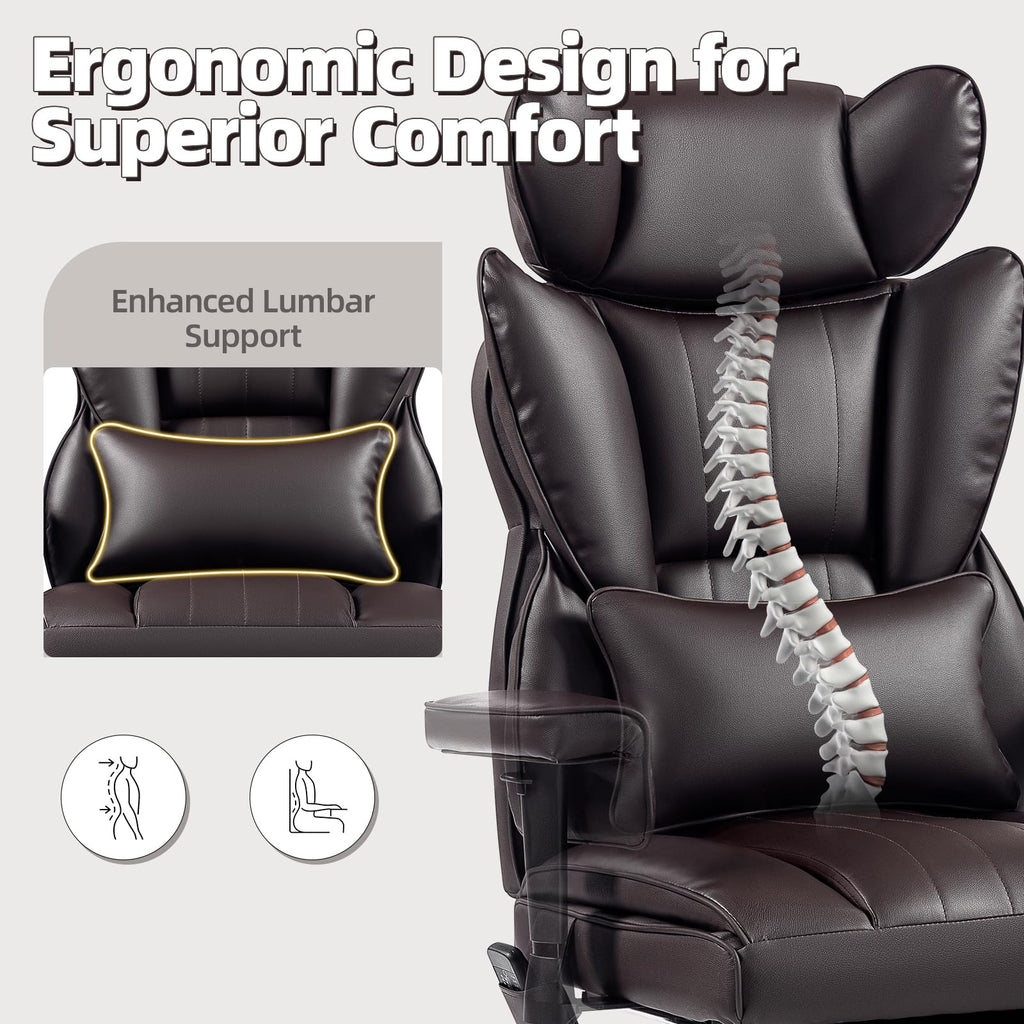 Heated Home Office Chair with Foot Rest S19014