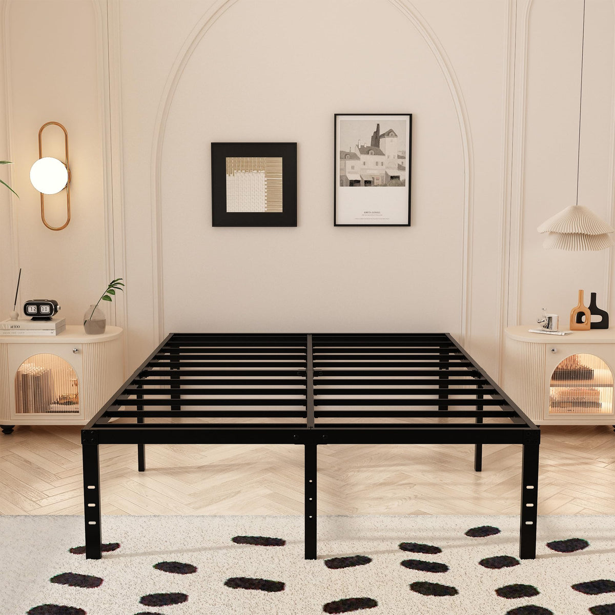 Queen Size 18 Inch Metal Bed Frame O92895