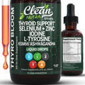 Liquid Thyroid Support Drops with Iodine Selenium Zinc Ashwagandha 4oz I96184
