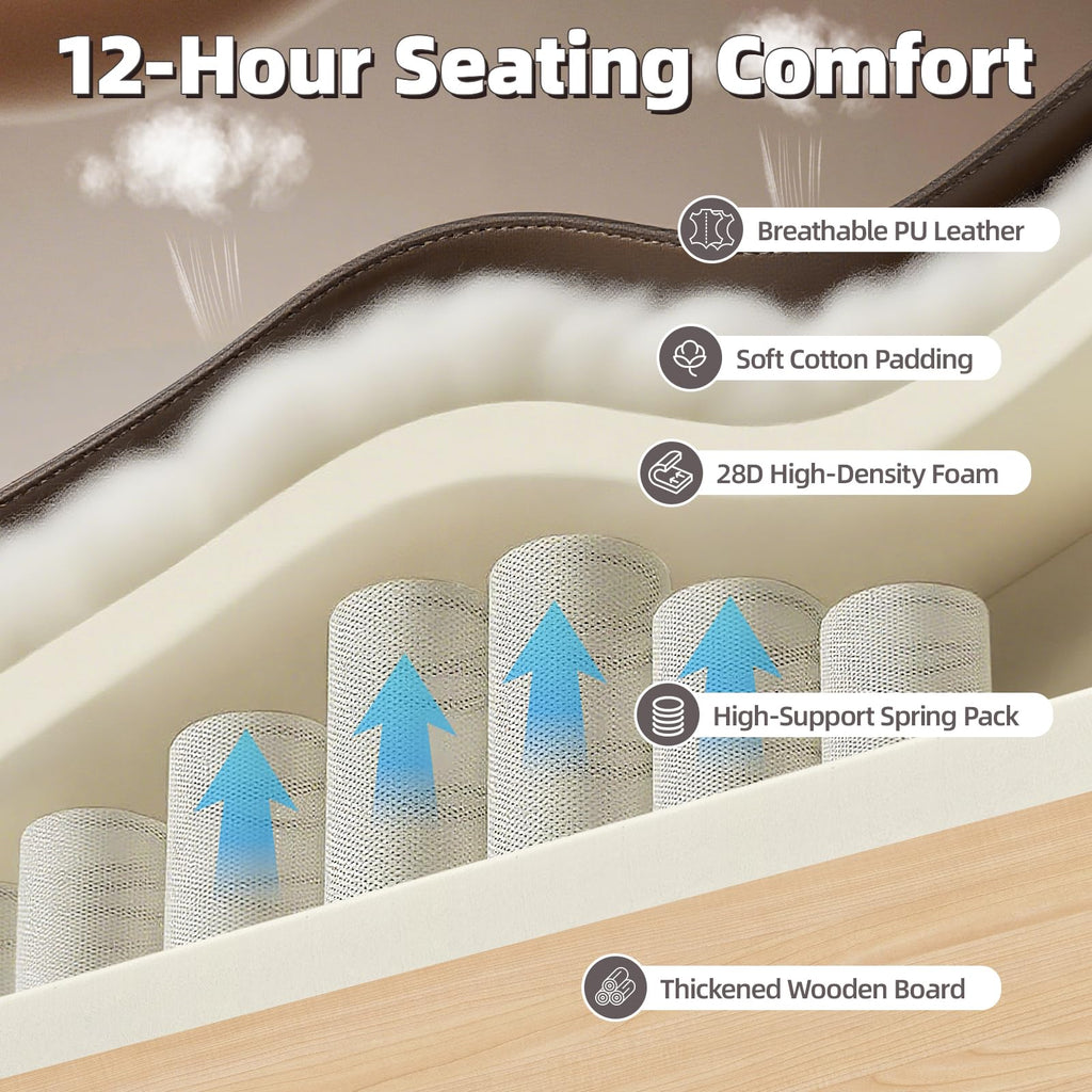 Heated Home Office Chair with Foot Rest S19014