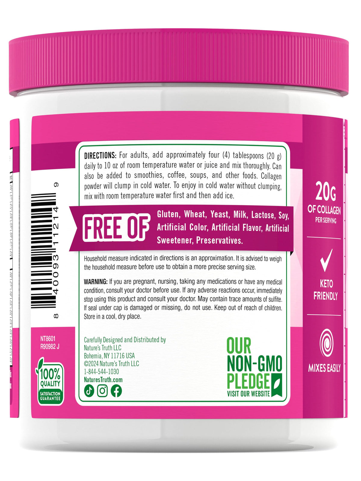Collagen Powder 7 oz Type I and III Unflavored C4339