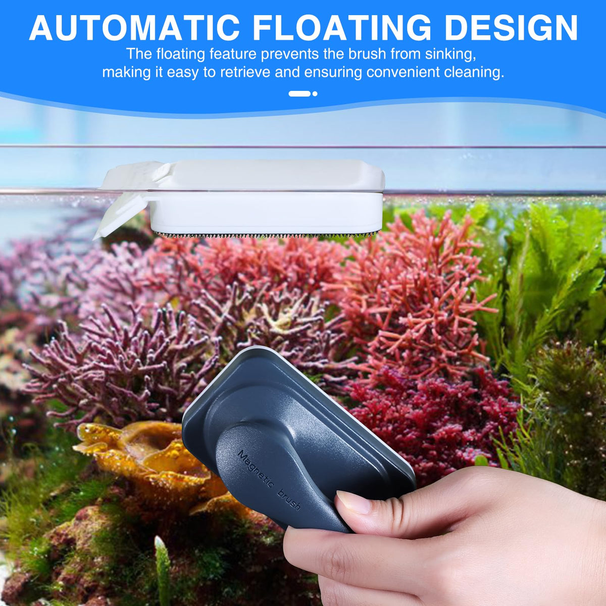 Aquarium Air Pump Magnetic Glass Cleaner V21957