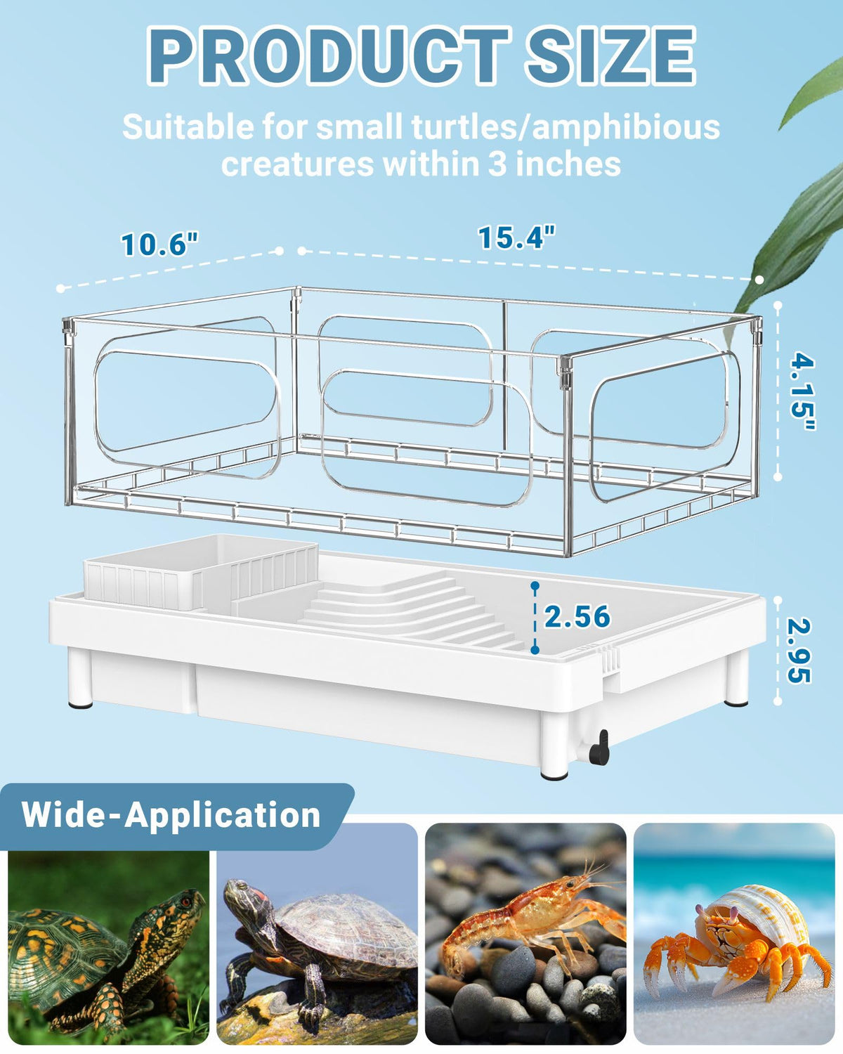 Small Turtle Tank Kit with Adjustable Lamp and Filter H27217