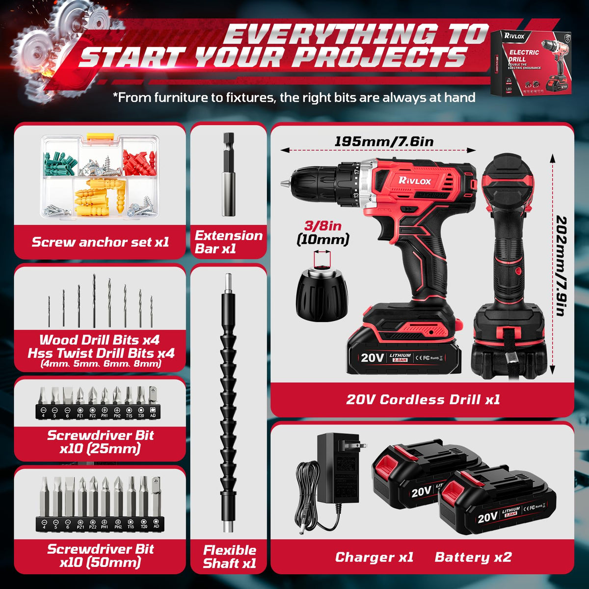 Cordless Drill Set J660