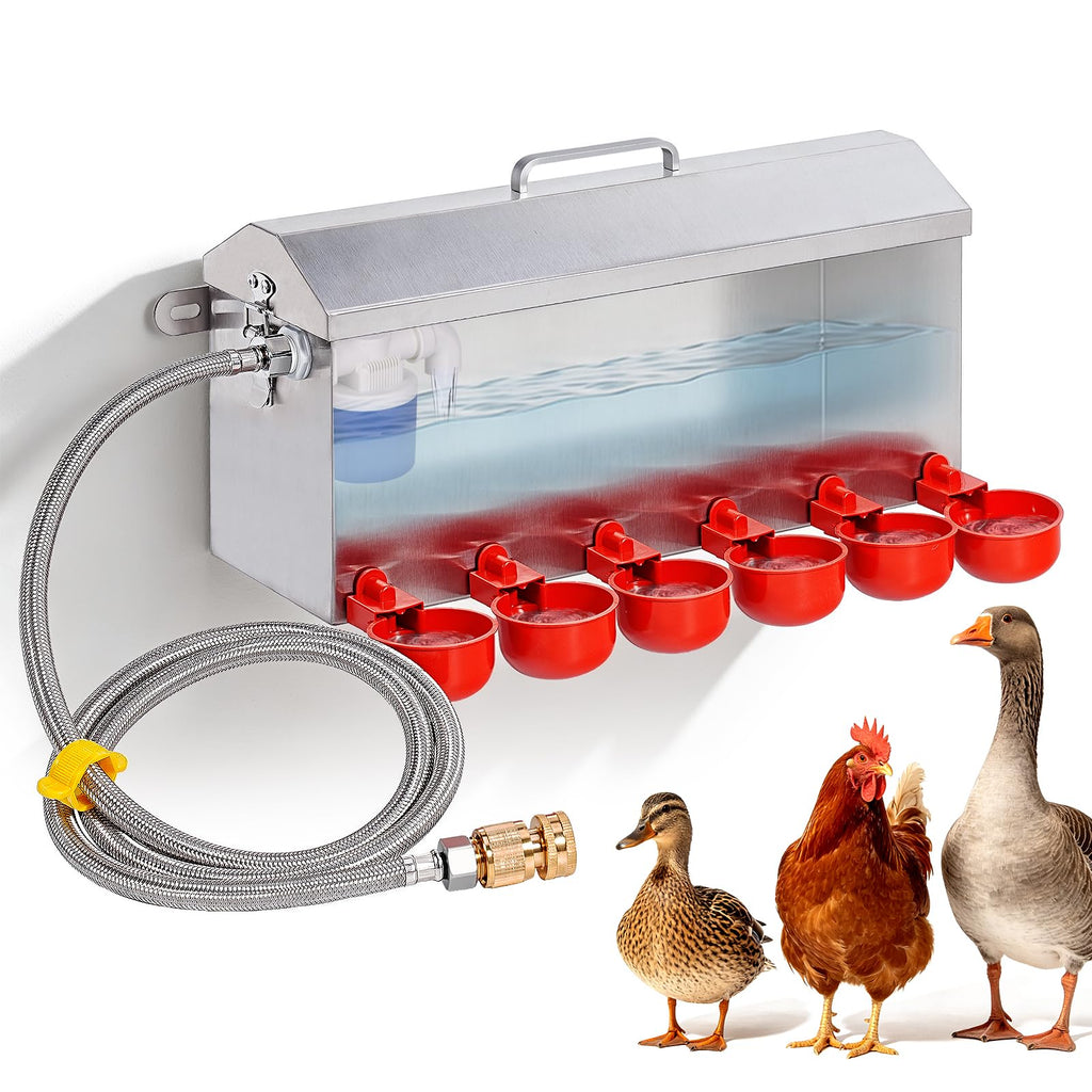 1.5 Gallon Metal Automatic Chicken Waterer E137061