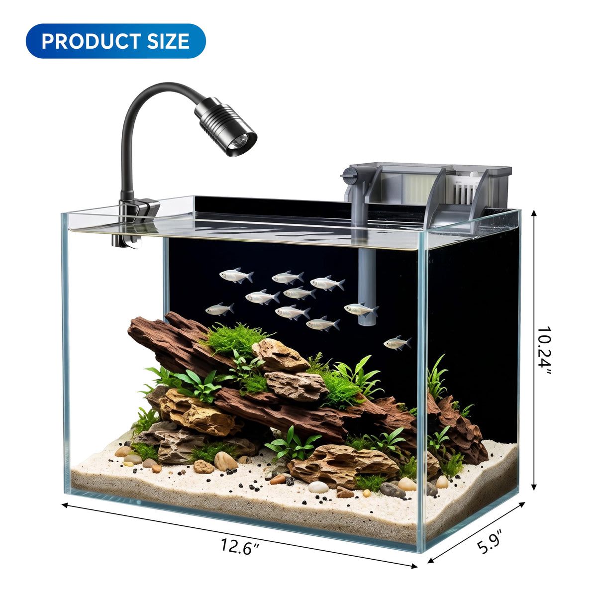 3.3 Gallon Glass Aquarium Kit V38322