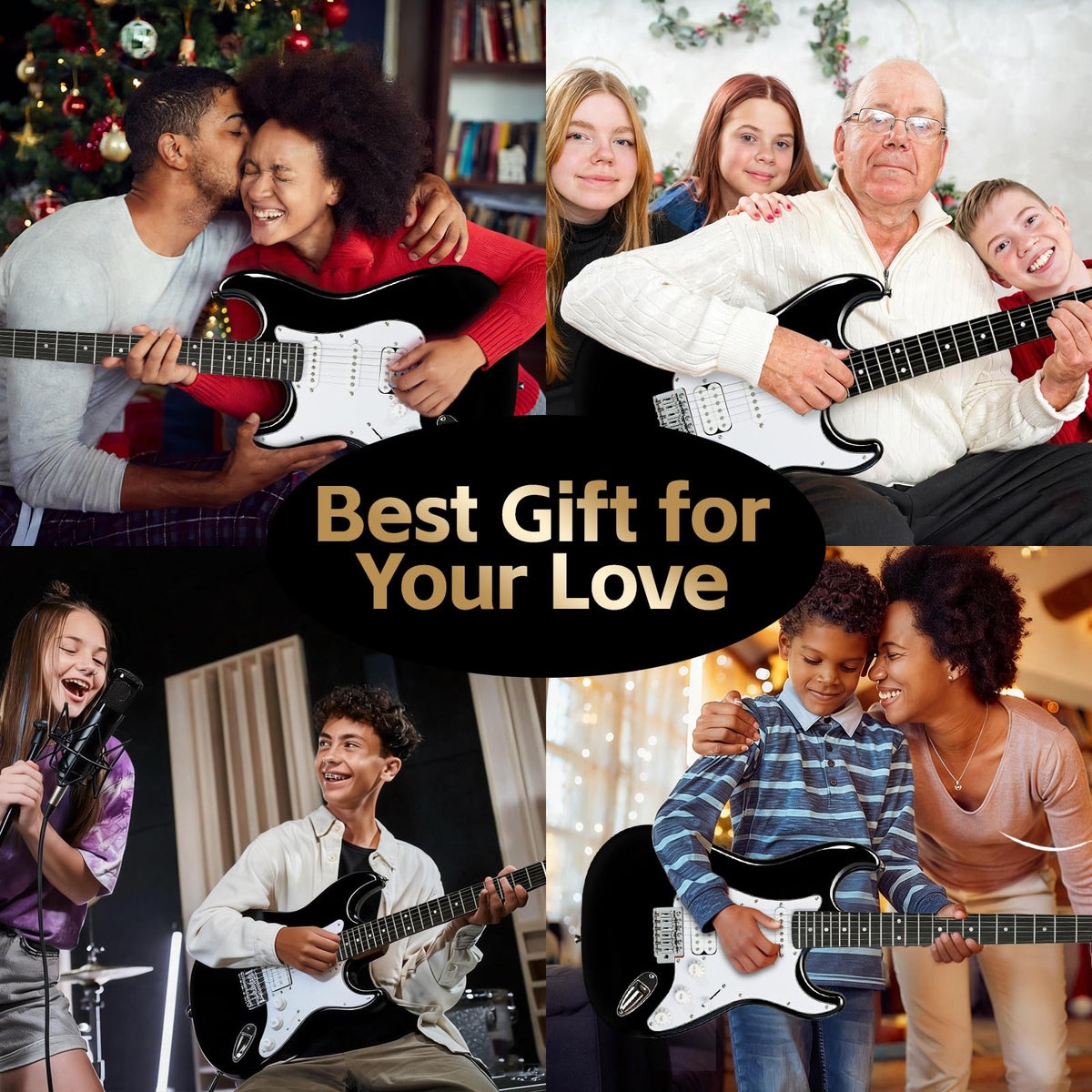 Full Size Electric Guitar Starter Kit with 10W Amp and Gig Bag W742128