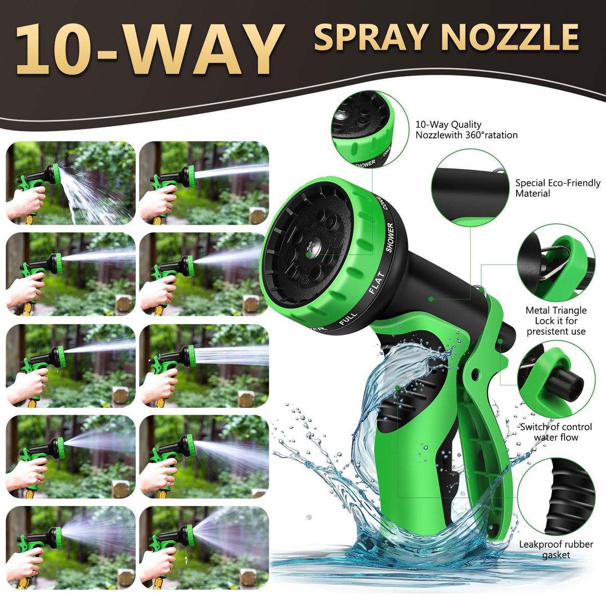 100 ft Heavy Duty No Kink Garden Hose J961