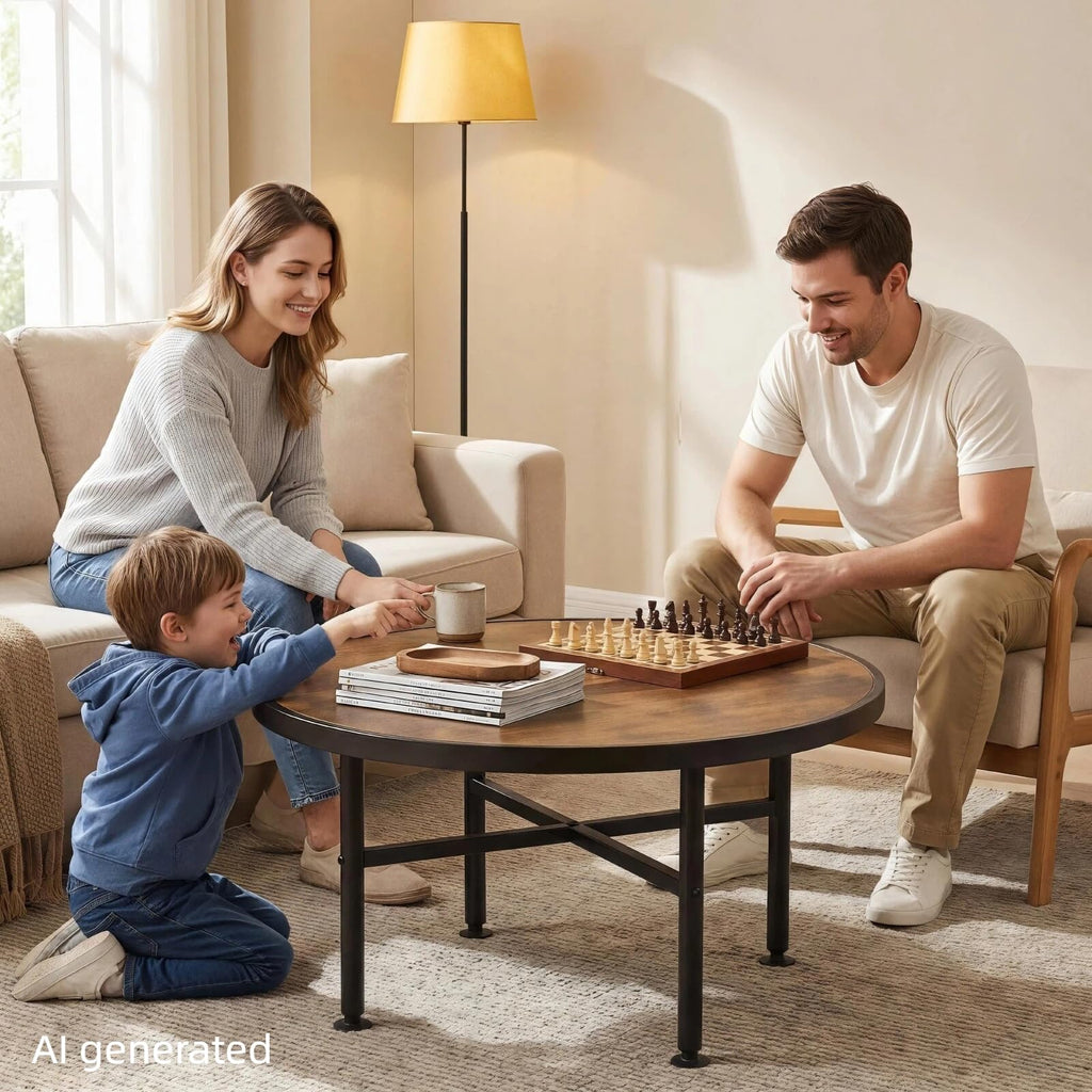 Round Wood Coffee Table L637