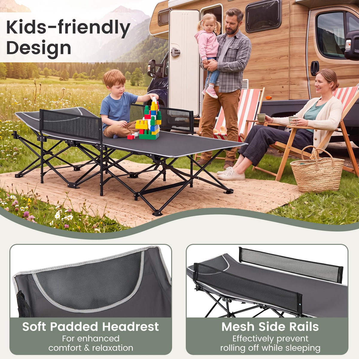 Foldable Kids Cot D663274