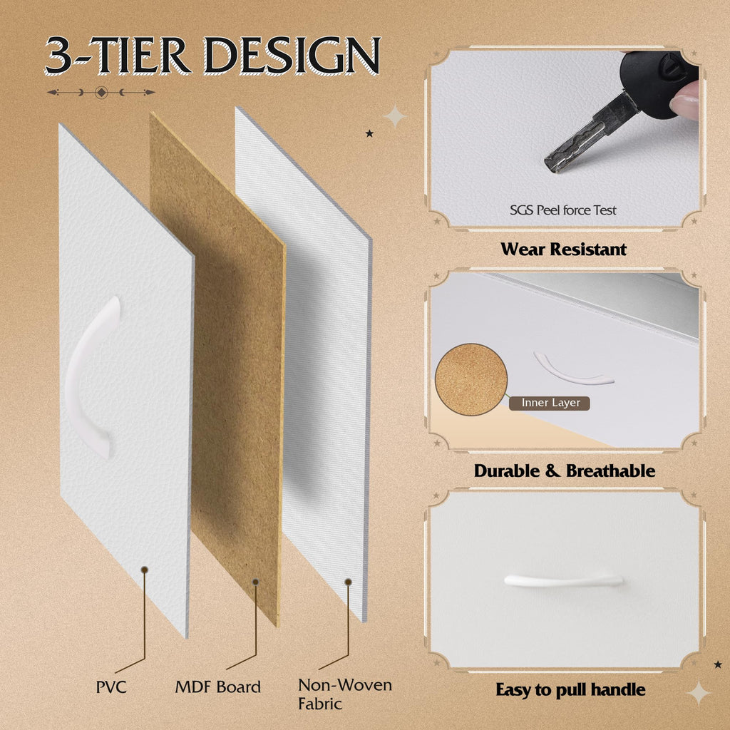 White 6 Drawer Dresser A161