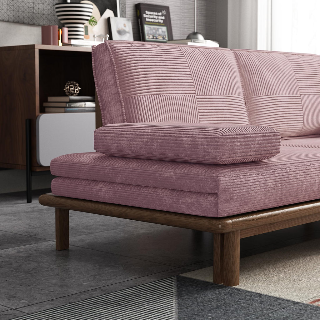 78.7" Pink Velvet Sofa Bed W81333