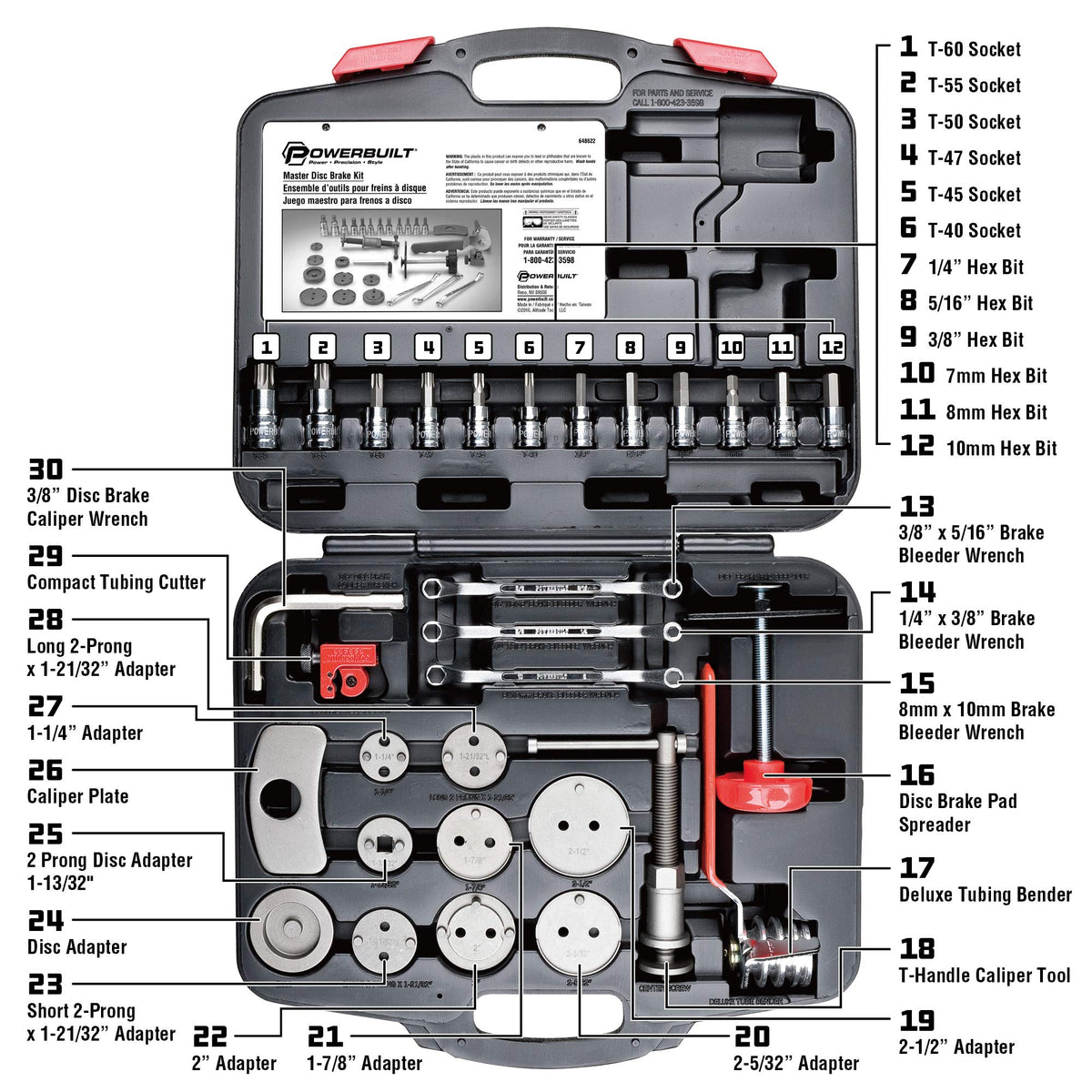 Disc Brake Service Set 30 Piece M694998