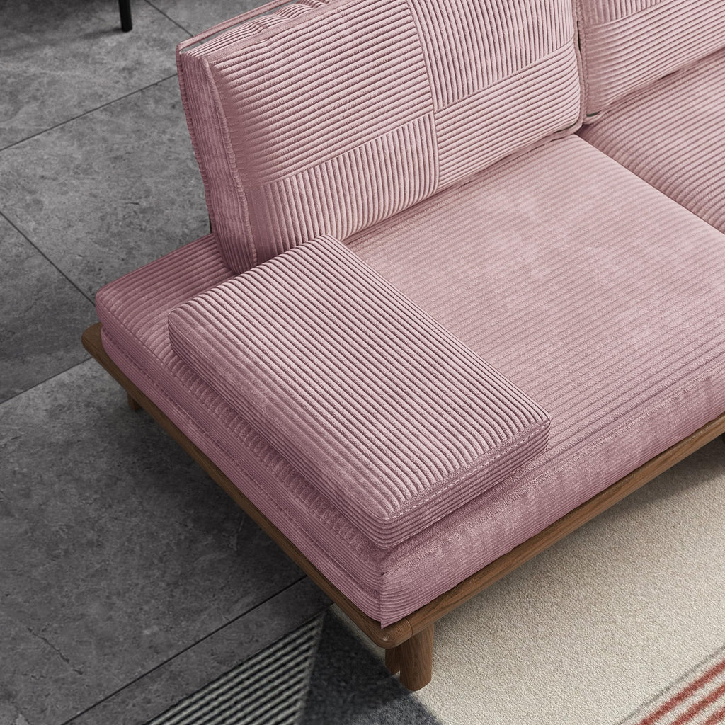 78.7" Pink Velvet Sofa Bed W81333